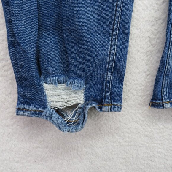 Vigoss Jeans Womens Size 30 Stevie Straight Leg Distressed Medium Wash Denim - Picture 2 of 10